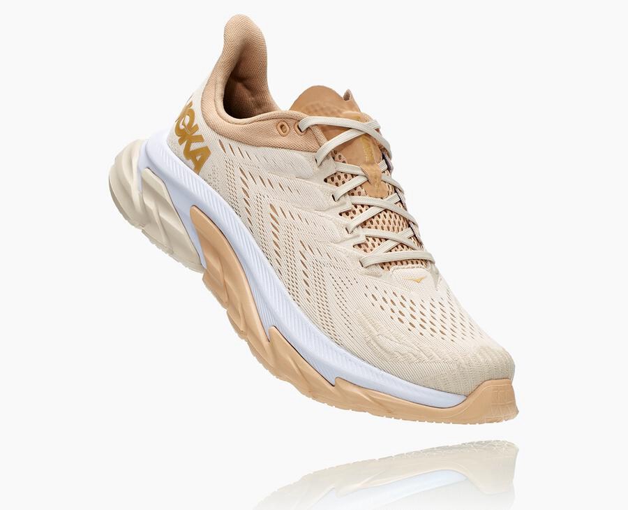 Hoka Australia One One Clifton Edge - Mens Running Shoes Beige - NZEJD-1295